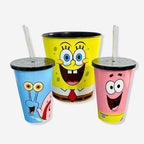 Kit Pipoca Bob Esponja - Almofada Balde e Copos