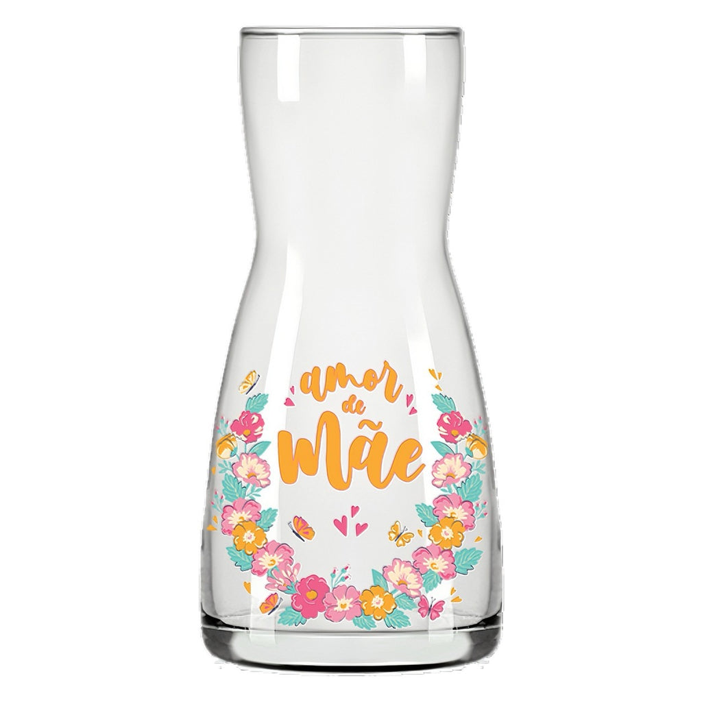 Moringa de Vidro com Copo - Amor de Mãe
