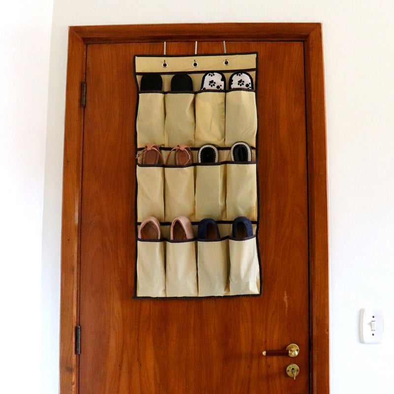 Sapateira de Porta Sapatos Suspensos Bege