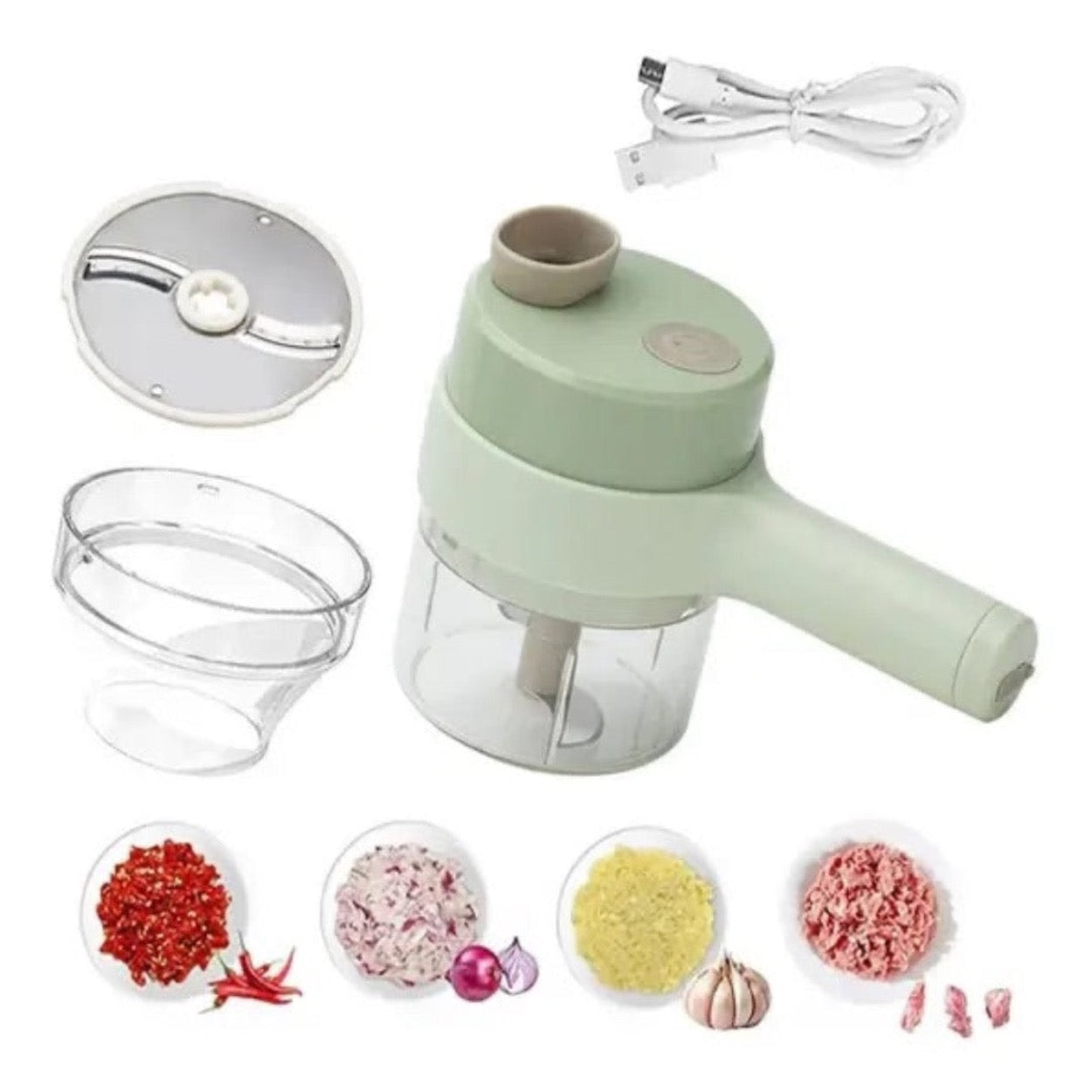 Cortador Triturador Elétrico Multifuncional Para Vegetais E Carnes Aço Inoxidável